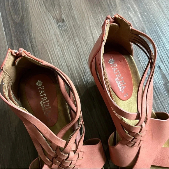 PATRIZIA by Spring Step Zarosi Wedge Sandals in Coral Leather 41 9.5/10 - Picture 4 of 9